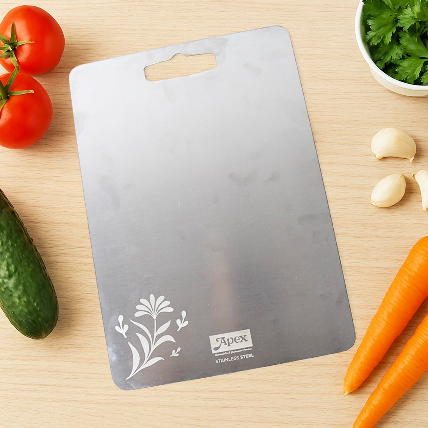 Apex Steel-X Stainless Steel Medium Chopping Board Apex Steel-X Stainless Steel Medium Chopping Board
